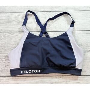 Peloton Together We Go Far Sports Bra Cycle Purple Gray Size Medium